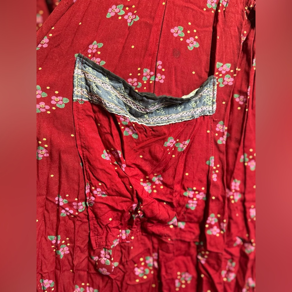 Handmade vintage Red Robe - Picture 3 of 6